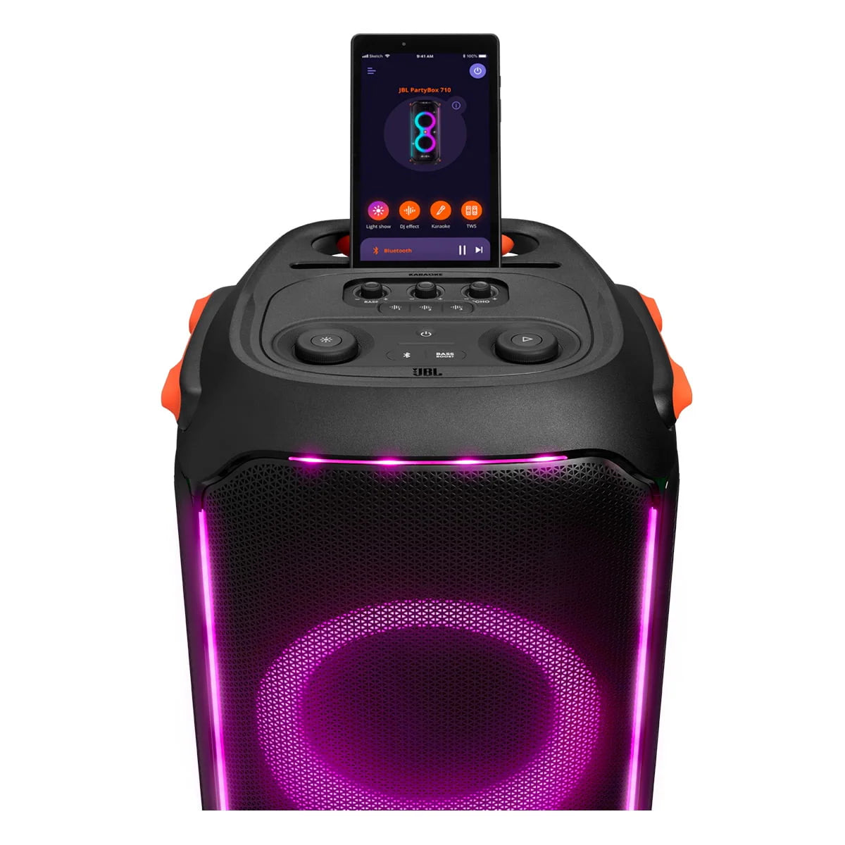 Portable Bluetooth Party Speaker with Built-in Light O4104