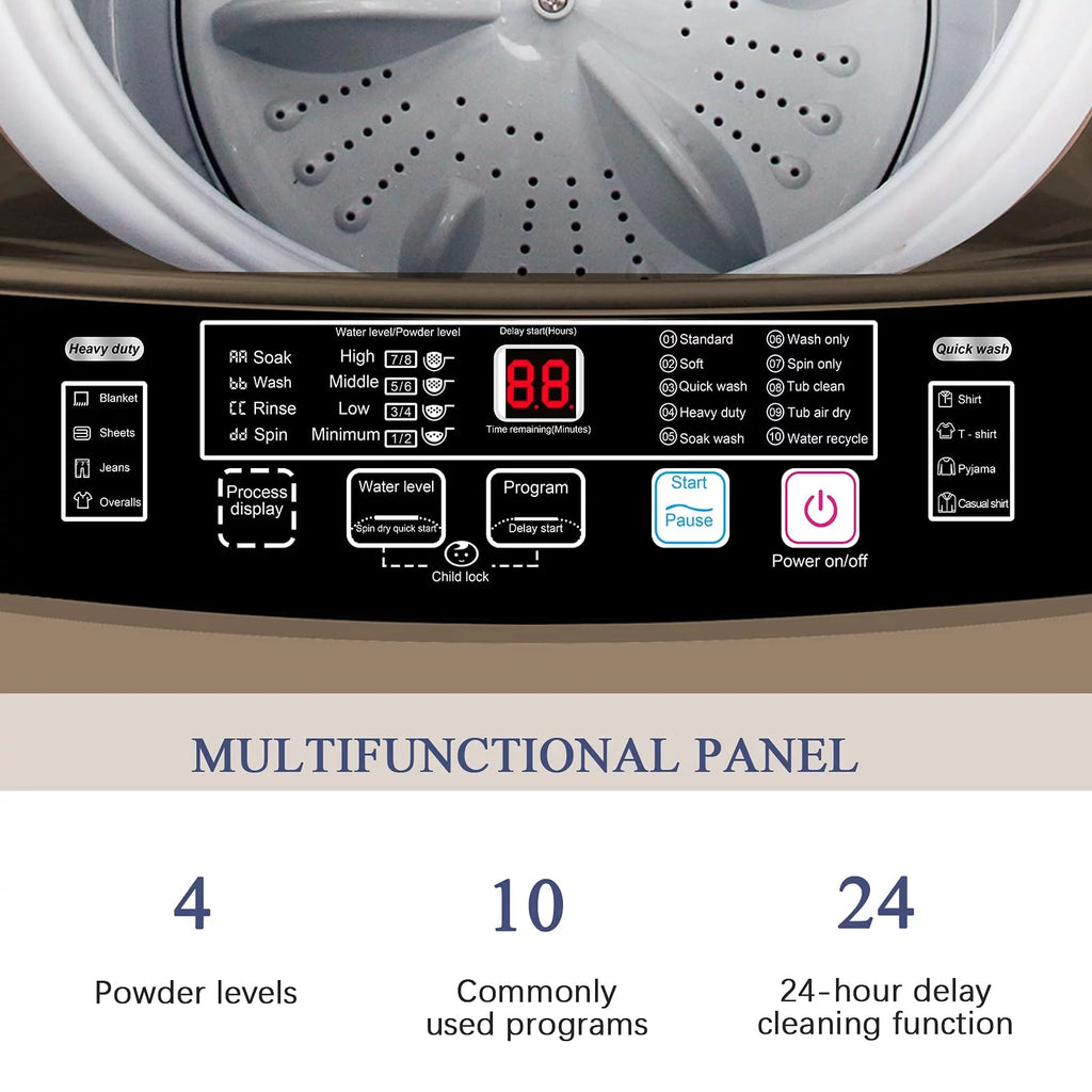 Portable 1.9 Cu.ft Fully Automatic Compact Washer J67555
