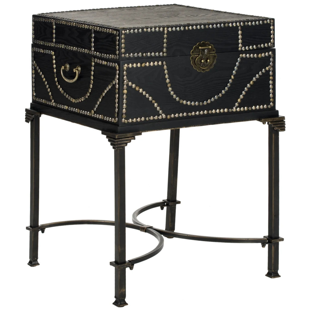 Dark Brown Storage End Table W849811