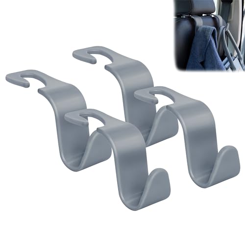 Car Seat Headrest Hook 4 Pack Storage Organizer Black I255823