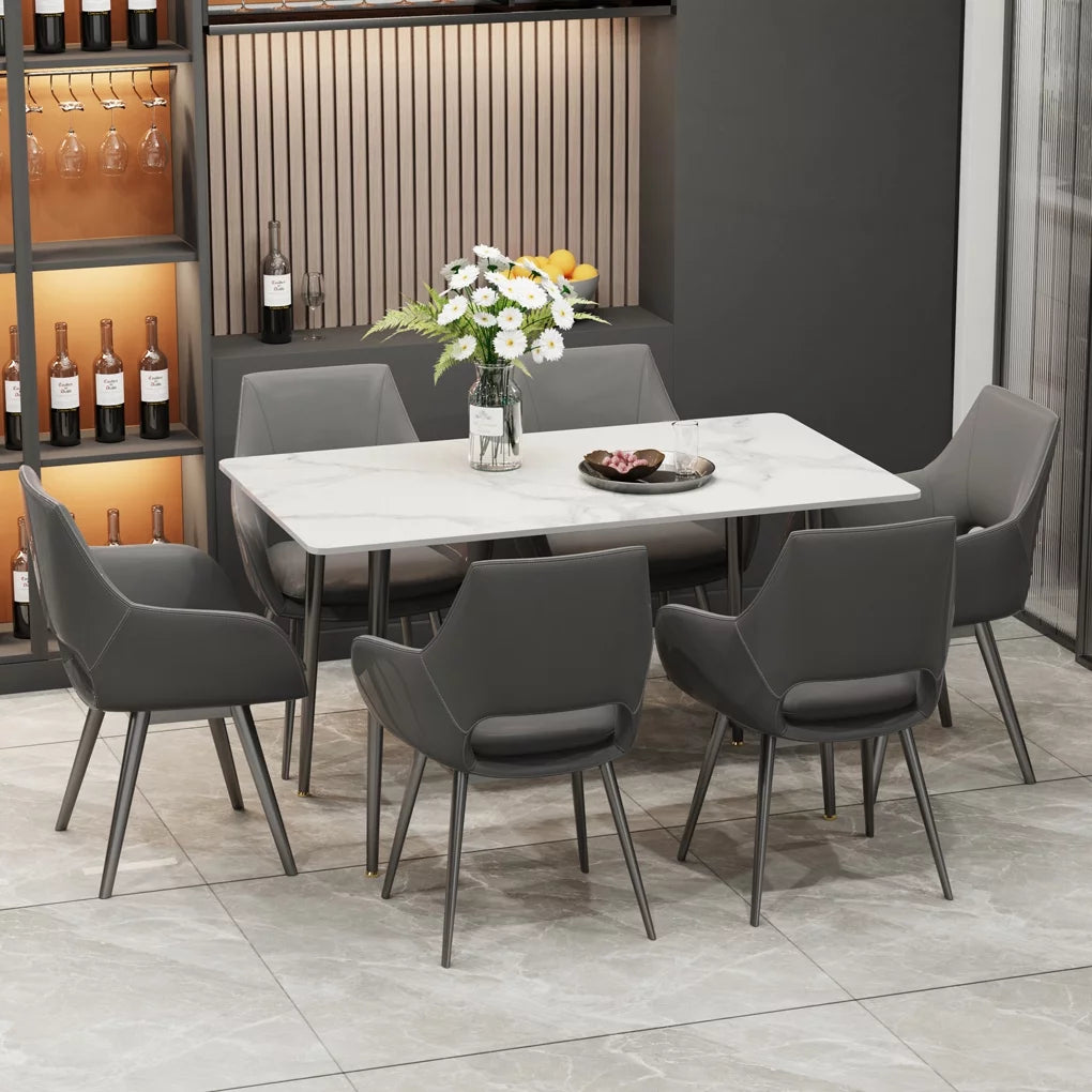 Sintered Stone Dining Table with Metal Legs M772786