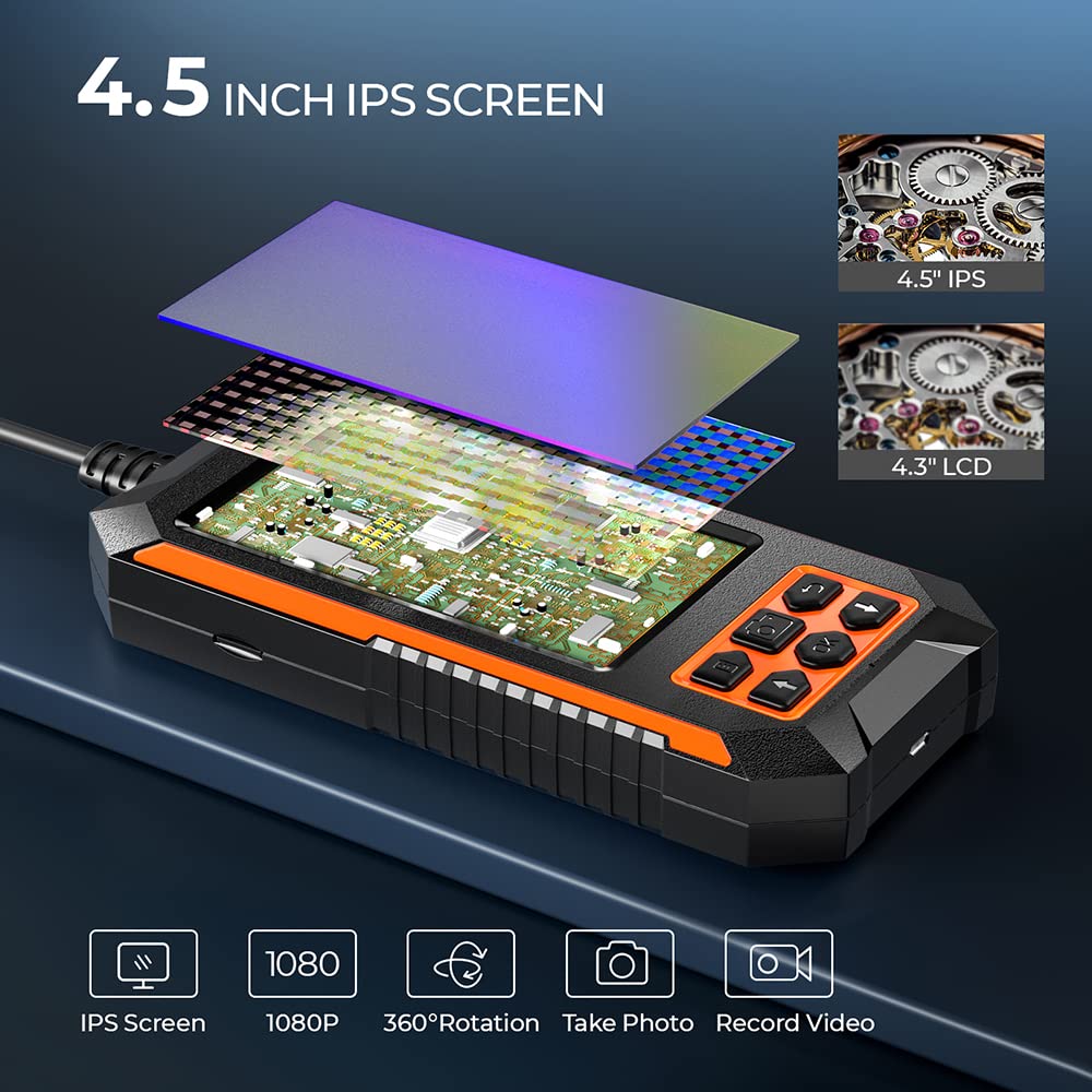 Waterproof USB Borescope Inspection Camera with Light Pack of 2 S7415