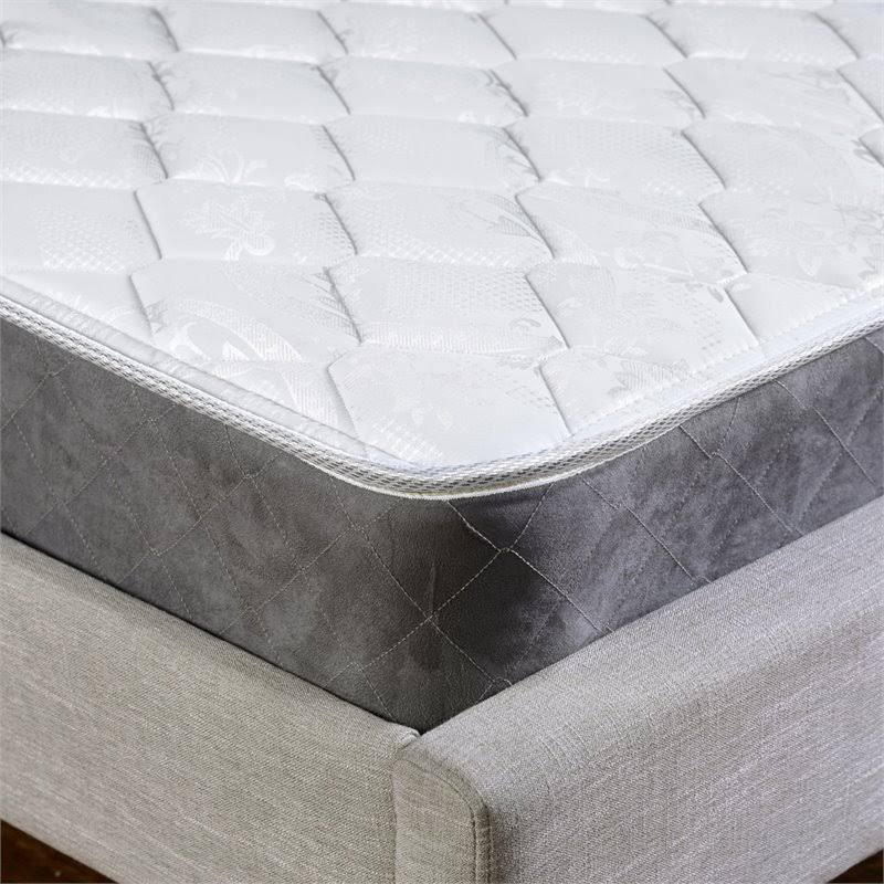 White 8-Inch Queen Tight Top Fabric Mattress U3840