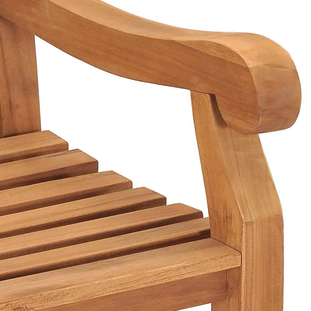 Teak Wood Garden Bench with Armrest A16989
