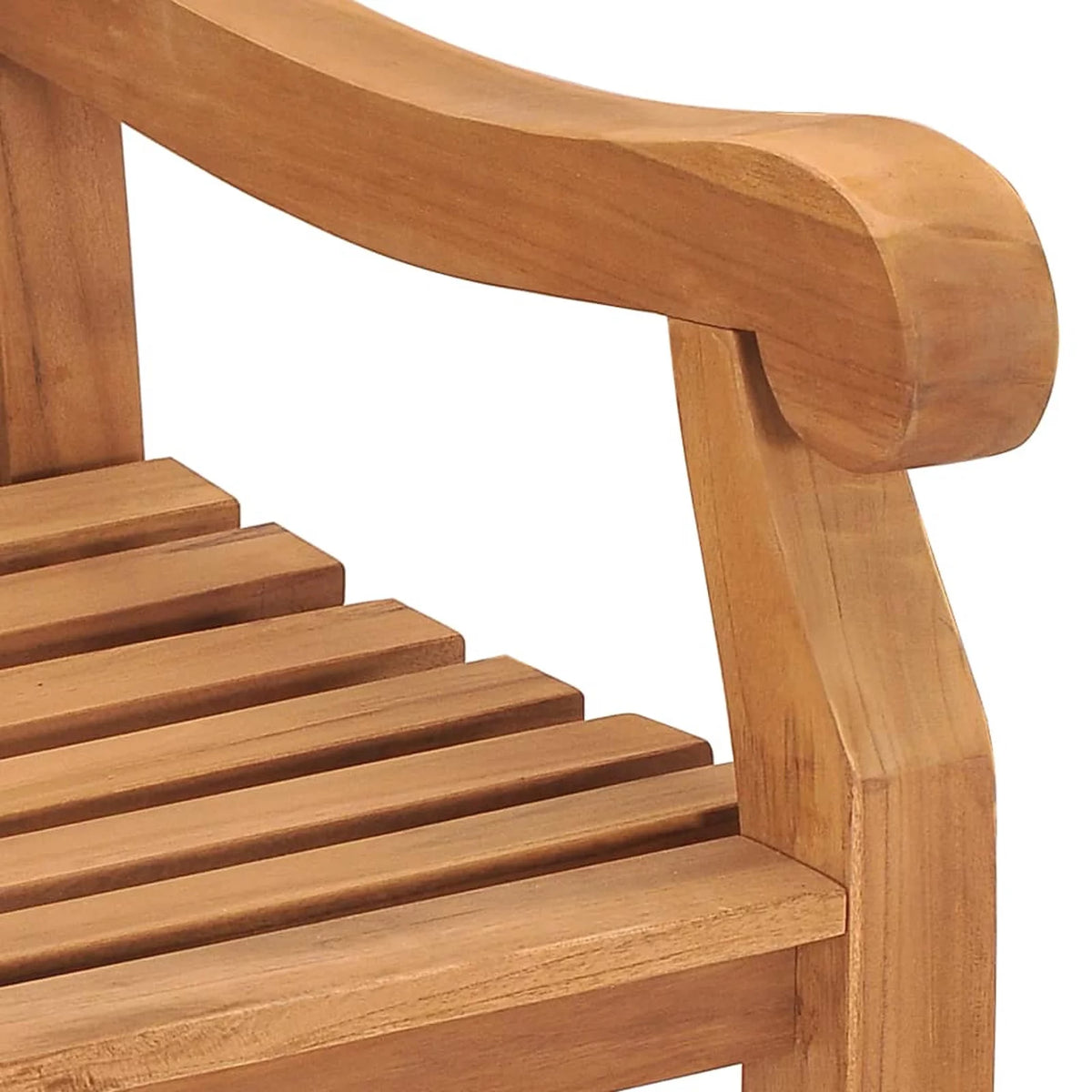 Teak Wood Garden Bench with Armrest A16989