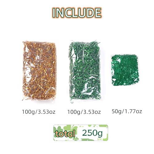 8.8oz Christmas Metallic Red Green Paper Shred W861509