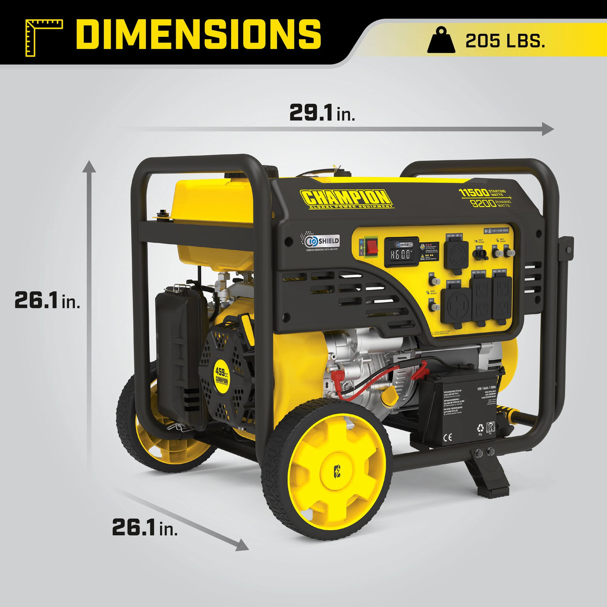 11,500/9,200-Watt Electric Start Gas Portable Generator D95119