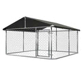 Outdoor Dog Kennel Heavy Duty with Galvanized Chain Link Y90857