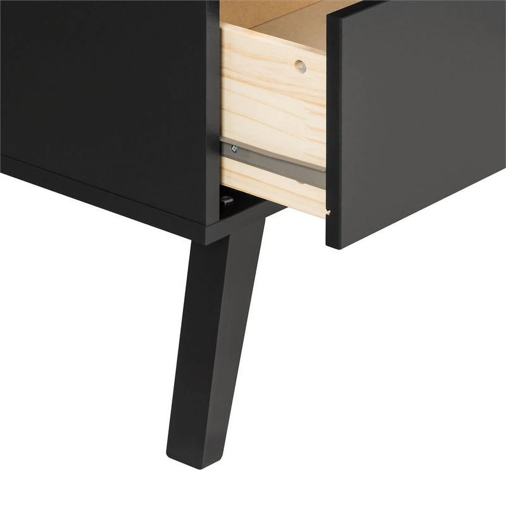 Black 2 Drawer Tall Nightstand M627032