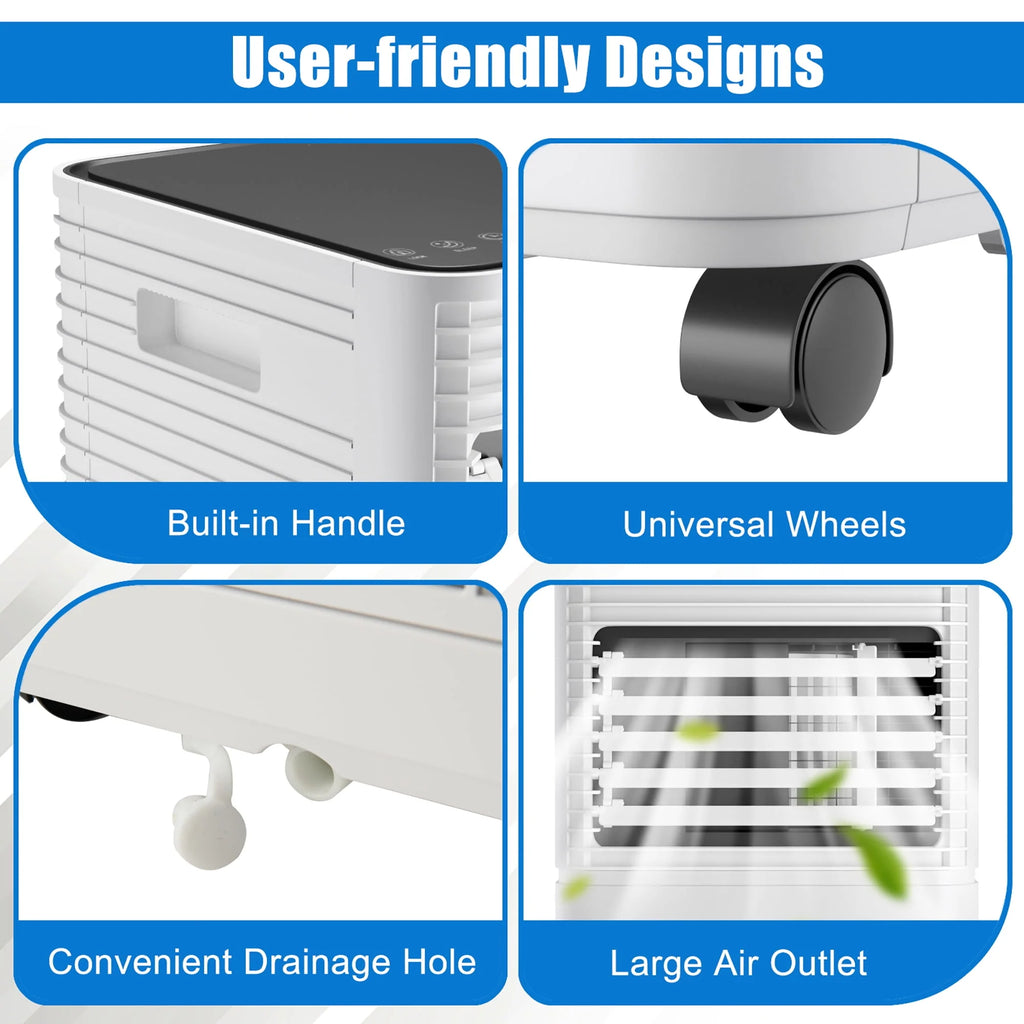 5000 BTU Portable Air Conditioner 3-in-1 Black D14362