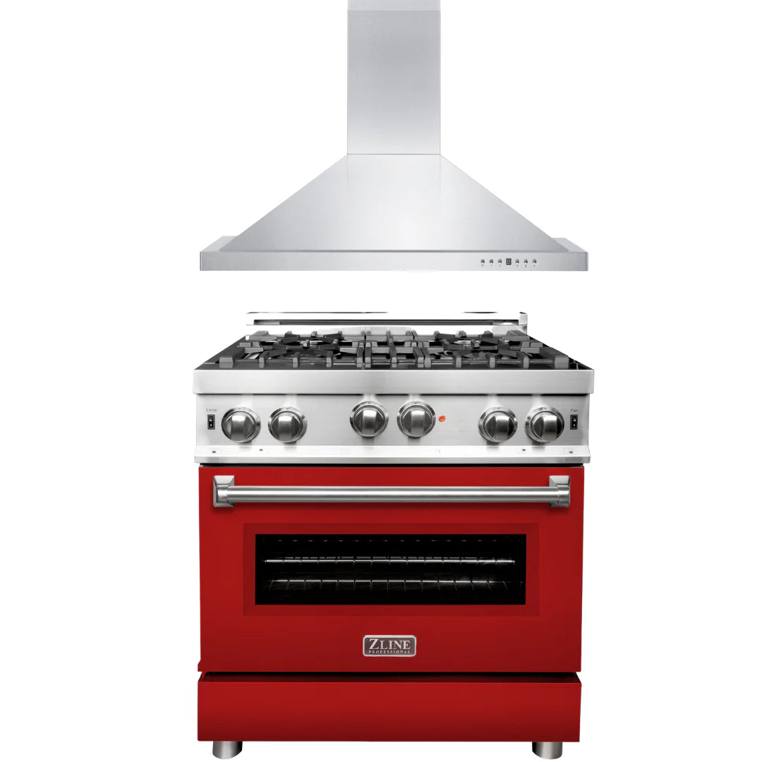 30 in. Gas Range and Range Hood Appliance Package O776