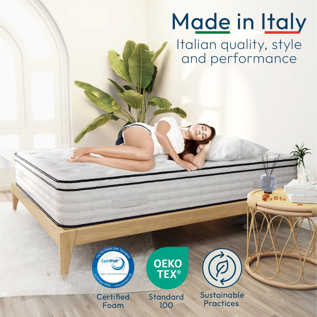 12 Full Hybrid Pocket Spring Comfort Foam Medium Mattress W428