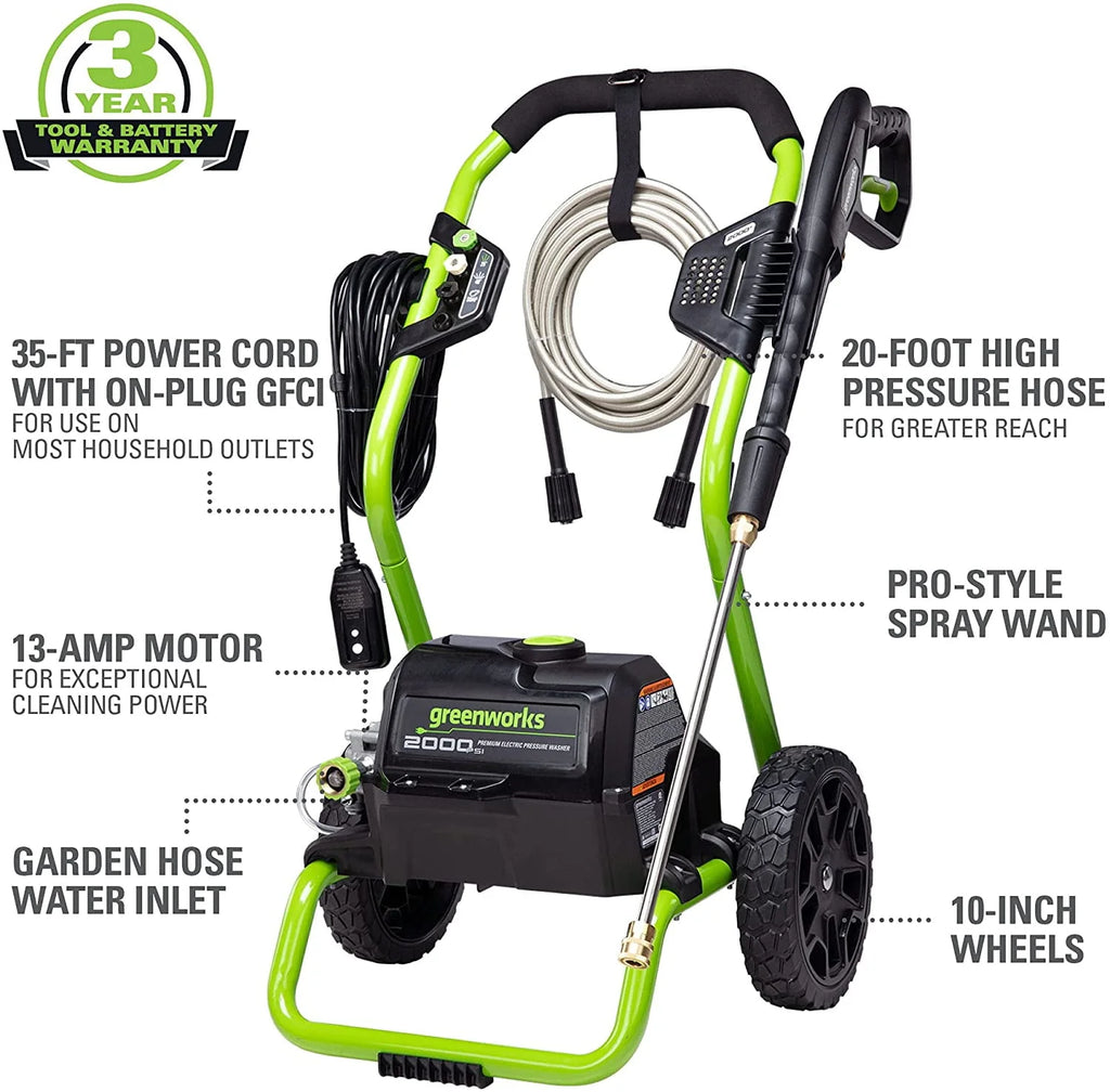 2000 PSI 1.1 GPM Electric Pressure Washer E35941
