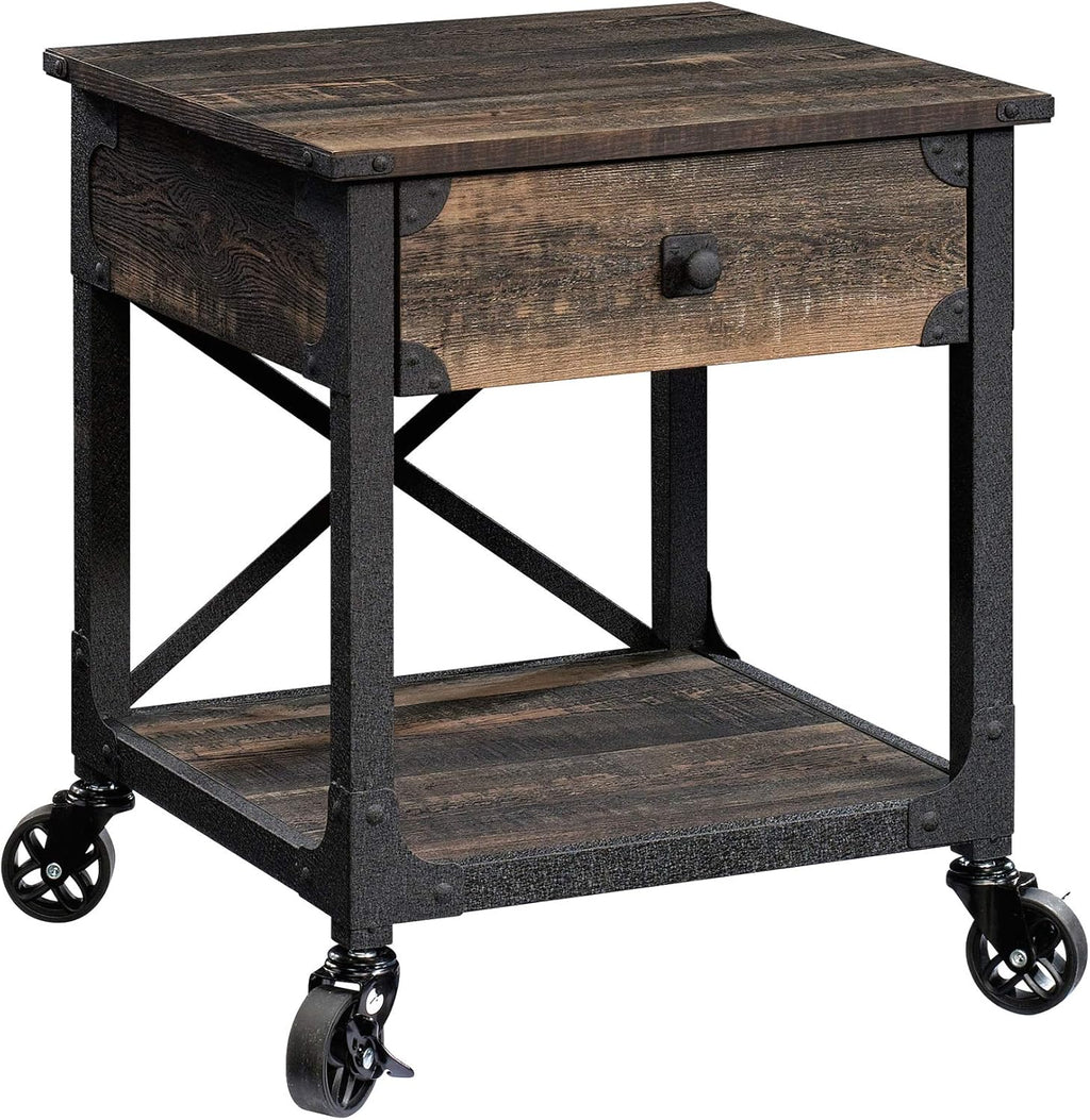 Carbon Oak Finish Side Table W7203