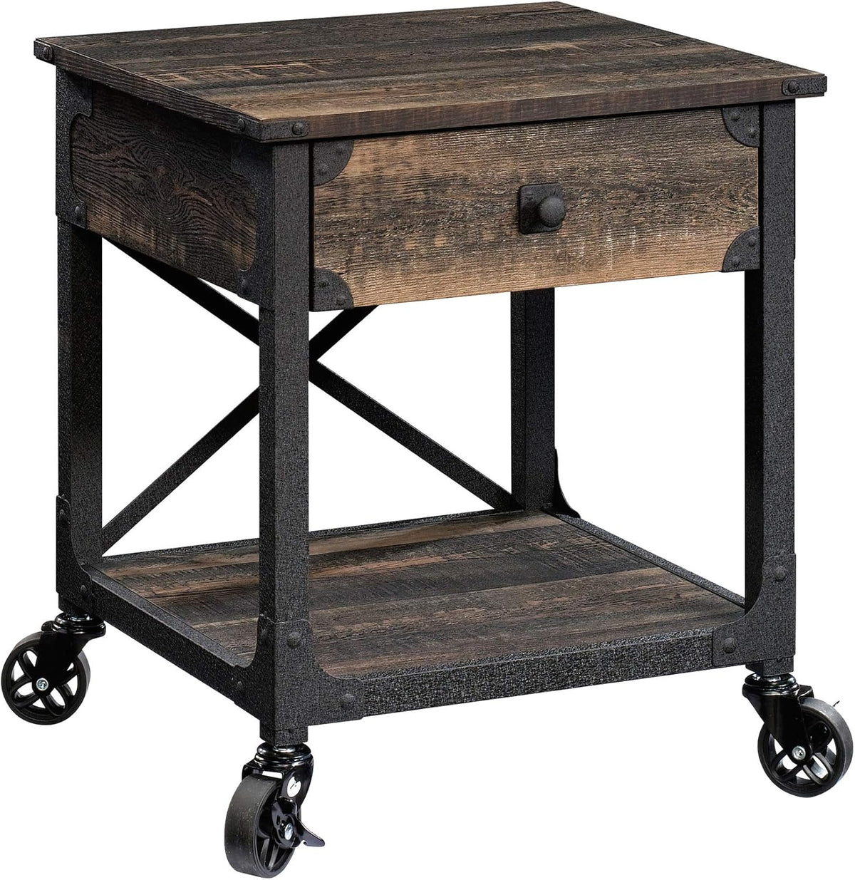 Carbon Oak Finish Side Table W7203