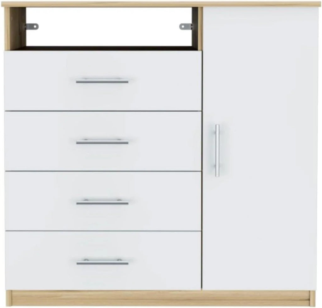 Light Oak White 4 Drawer Dresser I606240