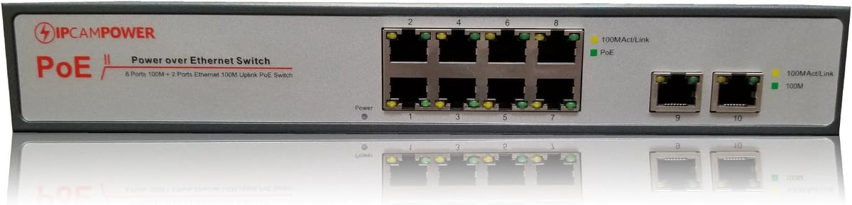 16 Port POE Network Switch with 2 Gigabit Uplink Ports B84362
