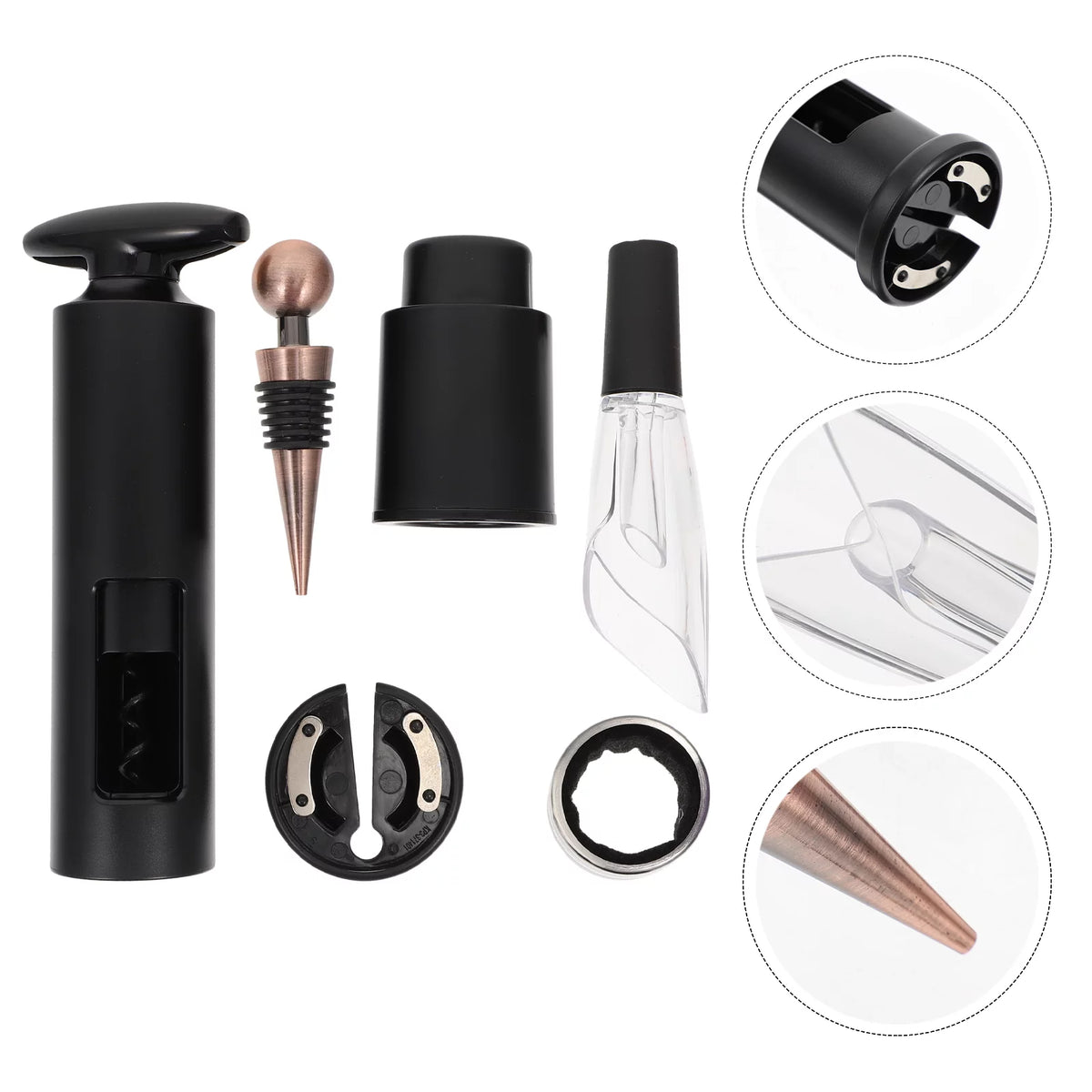 6pcs Rotary Corkscrew Decanter Set Z30742
