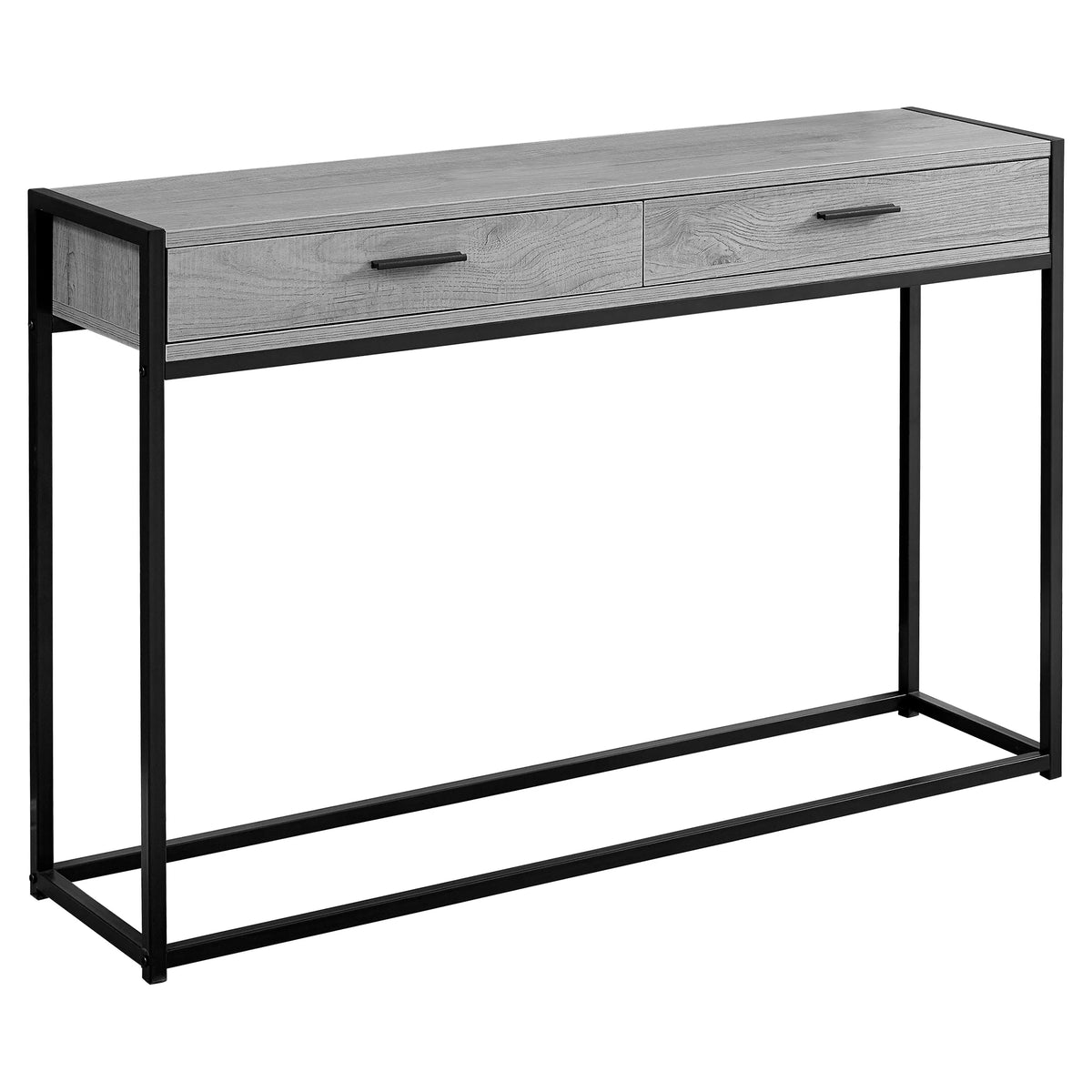 Narrow Grey Metal Accent Table Y796