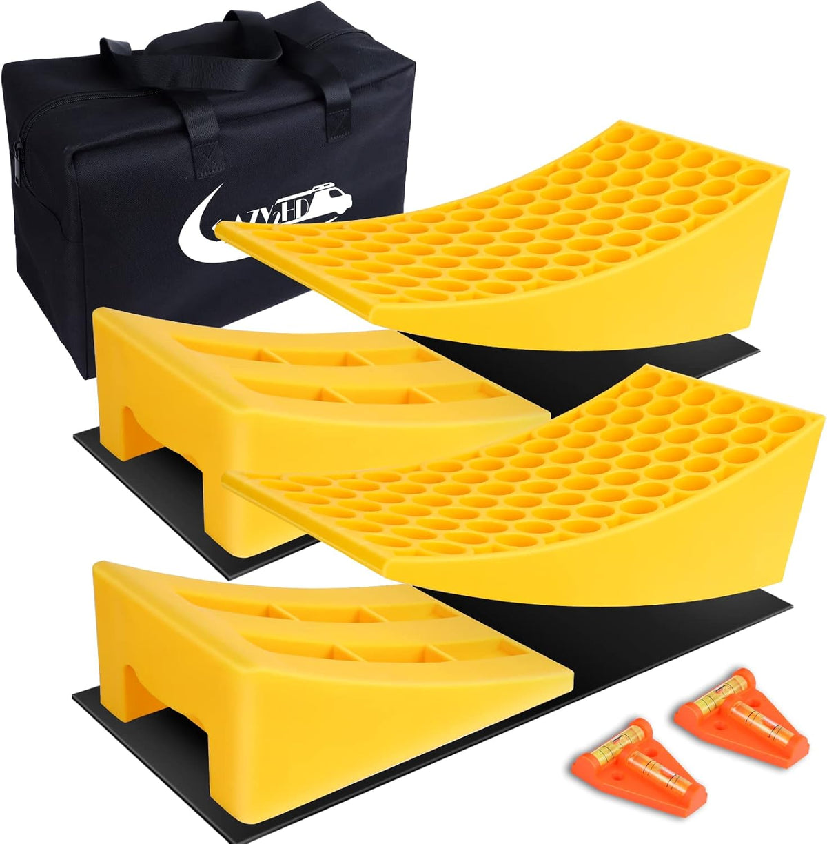2 Pack Camper Leveler with Chocks and Rubber Grip Mats E933482