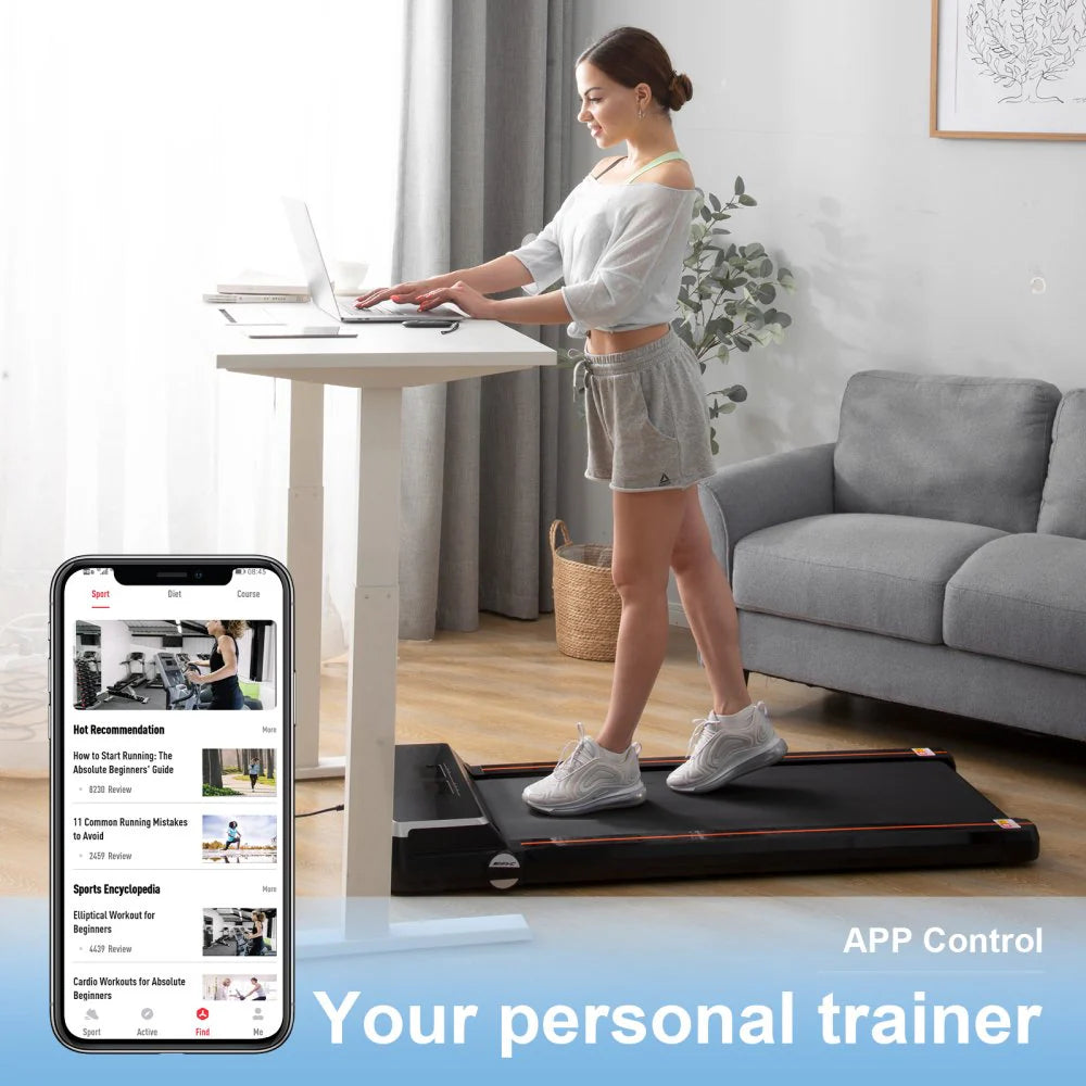 Folding Treadmill with Desk 2.5HP Compact Electric Treadmill W865