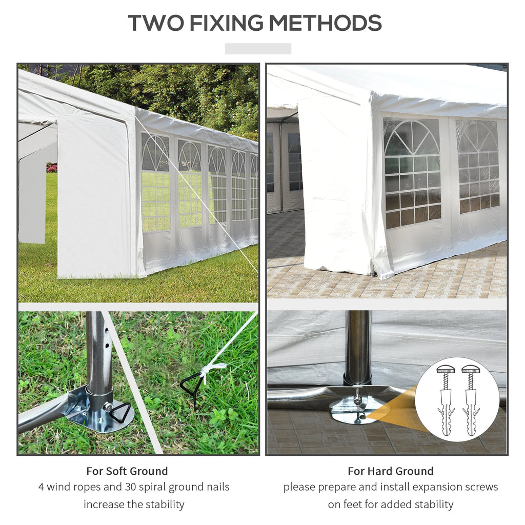 40'x20' Heavy Duty White Party Tent Canopy X14682