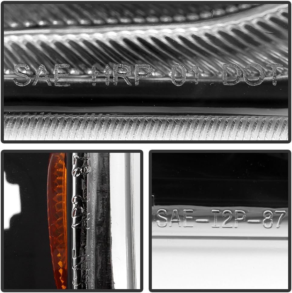 Black Headlights with Corner Signal Lights Set Y8416