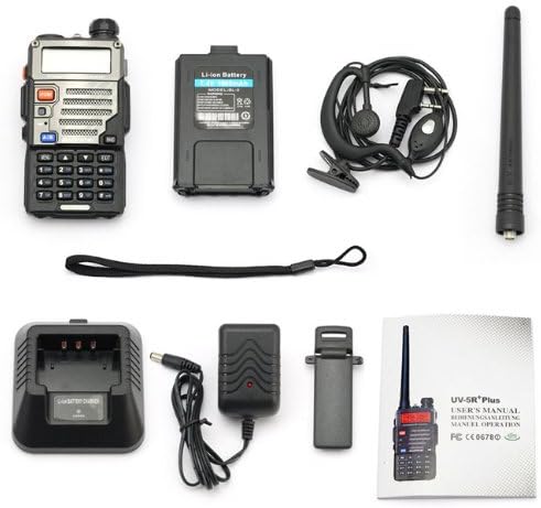 Black Handheld Two Way Radio with Earpiece G46312