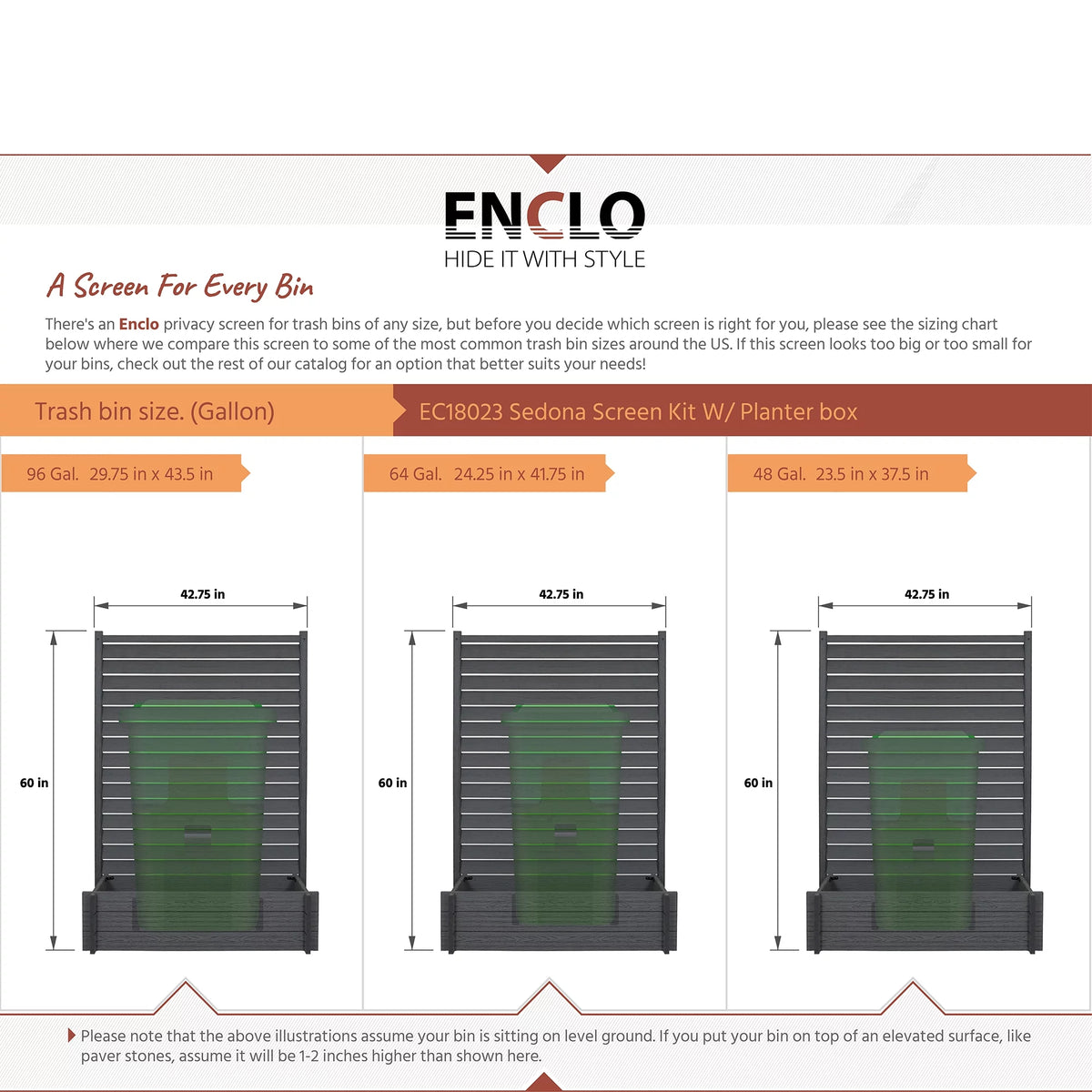 Charcoal Louvered Freestanding Screen with Planter Box G55981