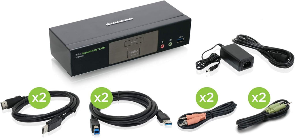 4-Port 4K DisplayPort KVMP Switch with Dual Video Out V6672