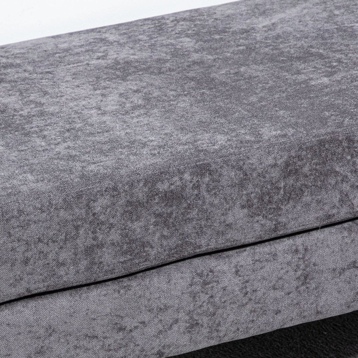 48" Dark Gray End of Bed Bench with Steel Legs O4323