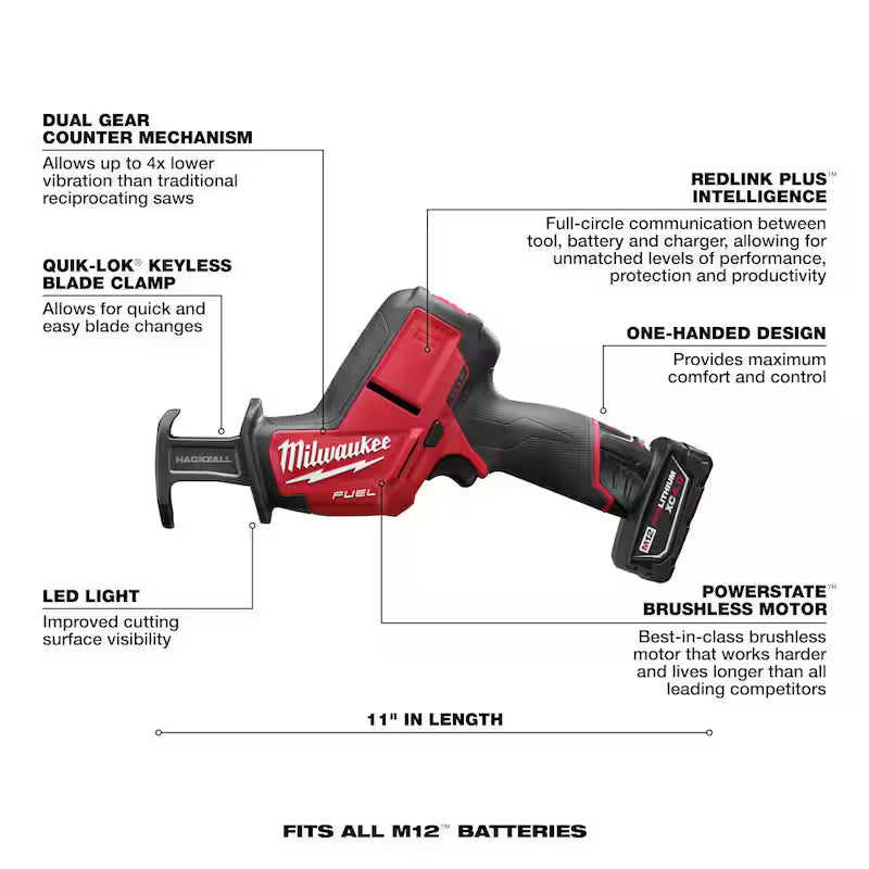12V Lithium-Ion Brushless Cordless Reciprocating Saw Kit with 3/8 in. Ratchet Y738458