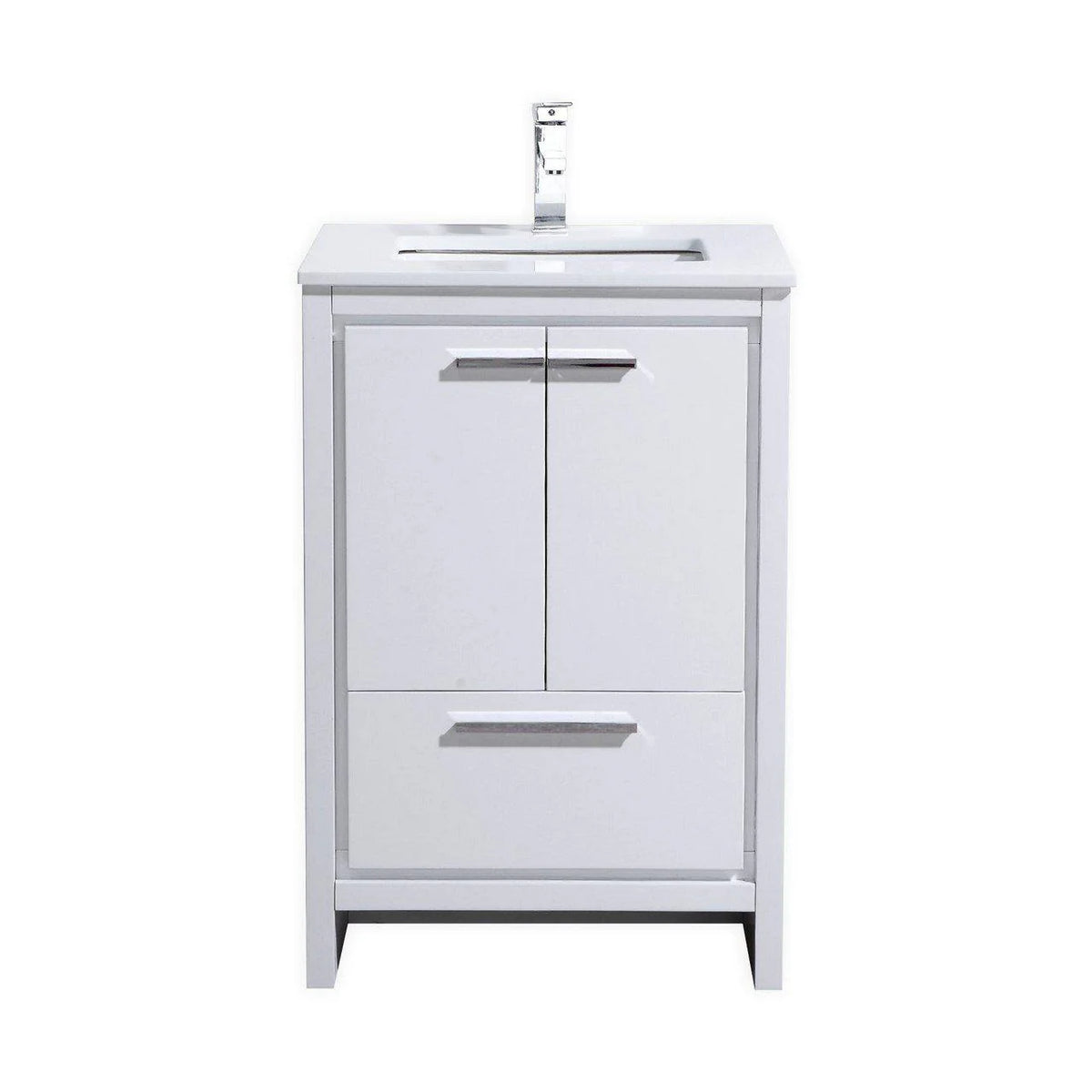24 in. Modern Bathroom Vanity with White Quartz Counter Top L9712