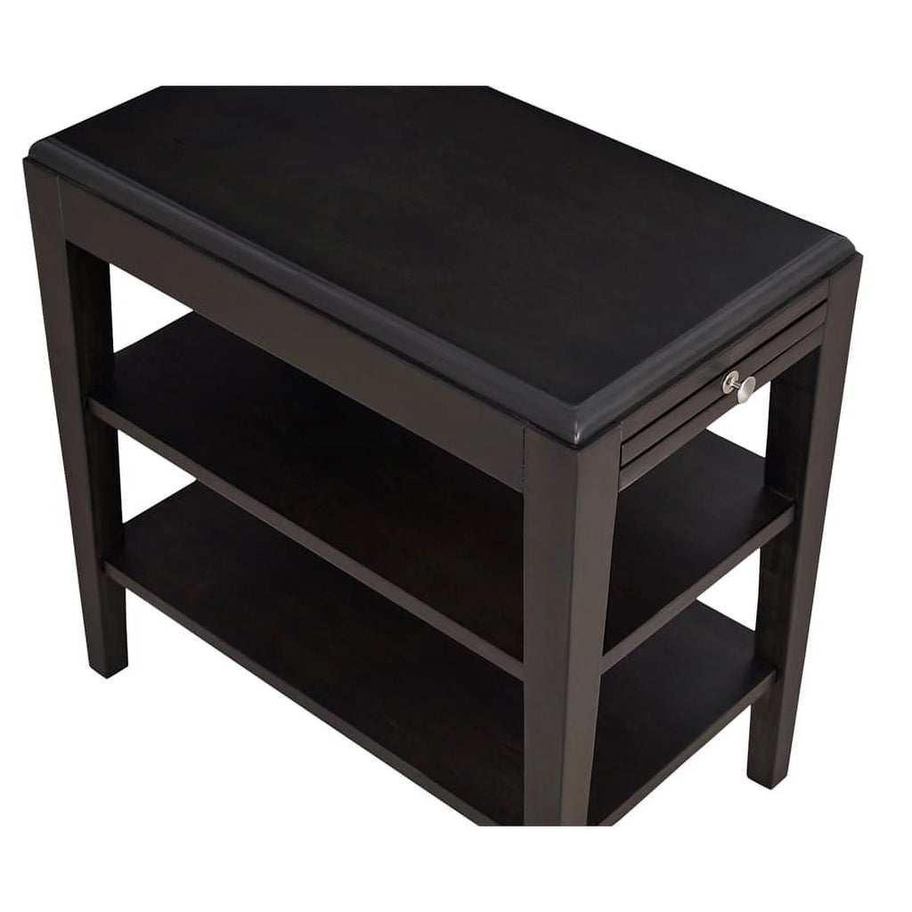 Espresso Brown Wood Chairside Table E661