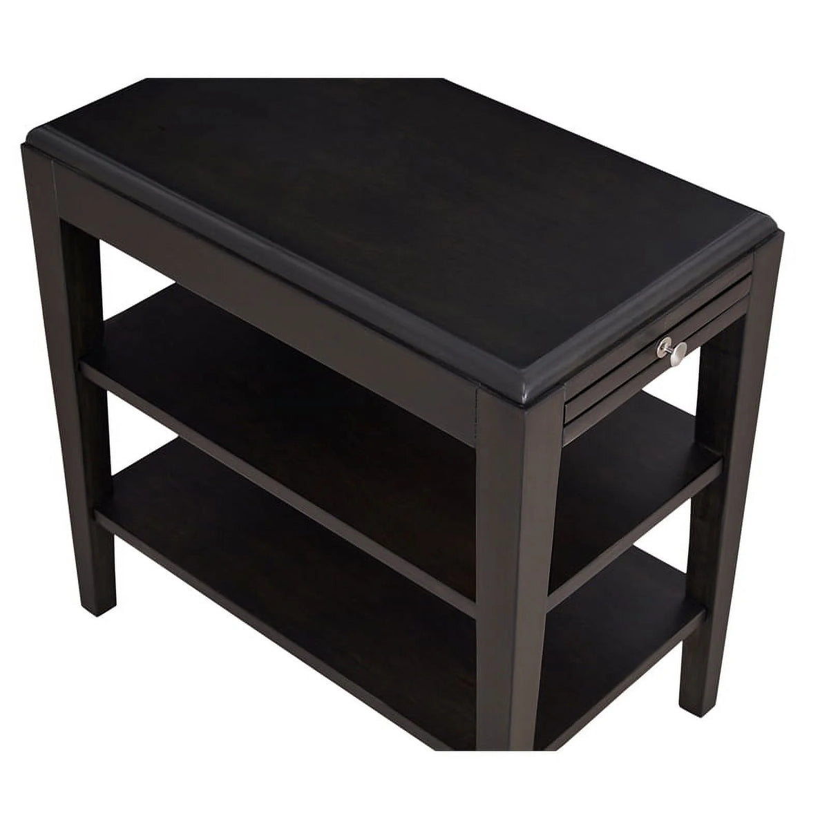 Espresso Brown Wood Chairside Table E661