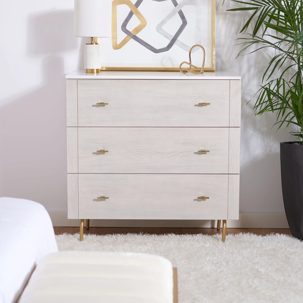 Black 3 Drawer Chest J4426