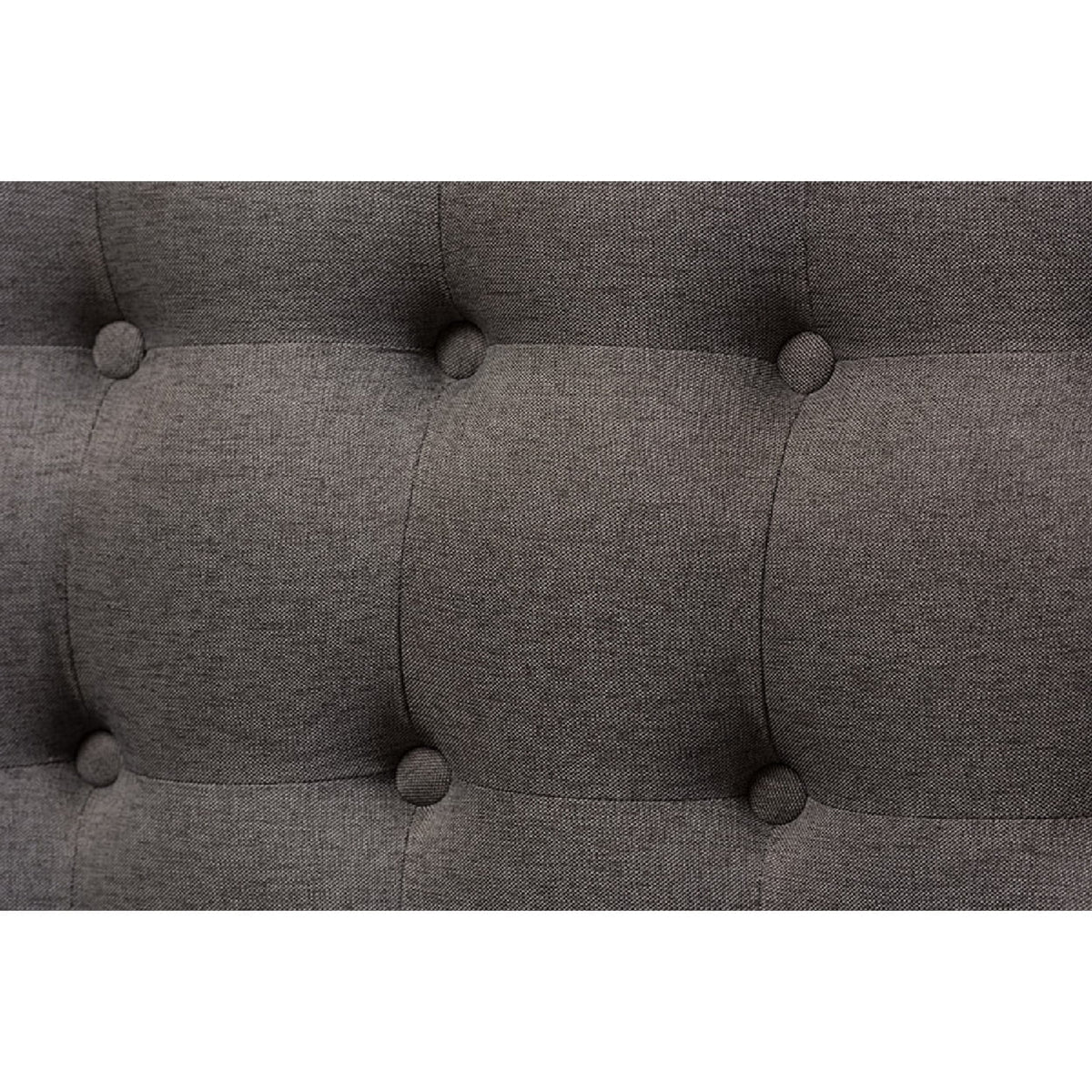 Grey Fabric 3-Seater Settee Bench L522457