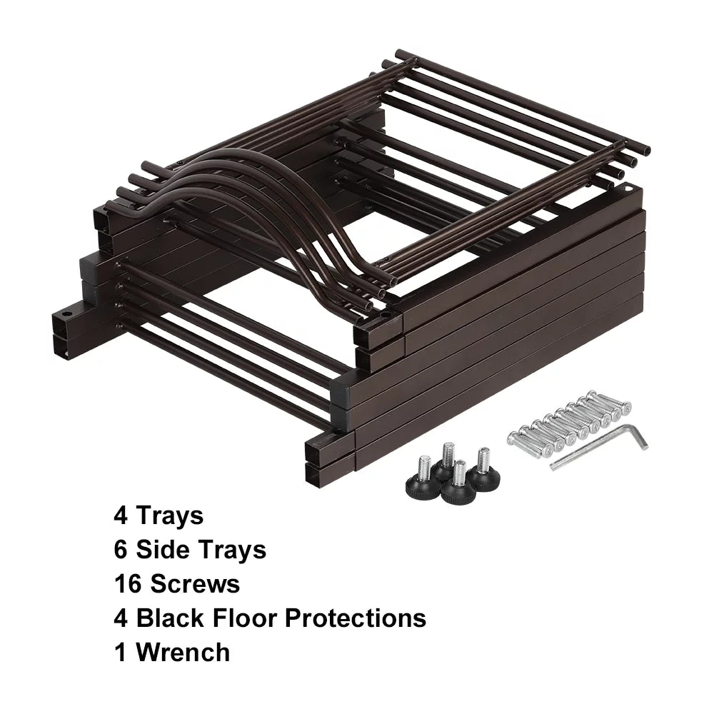 4-Tier Water Bottle Holder Storage Rack Z388