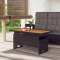 Black Solid Wood Acacia & Poly Rattan Patio Table R802