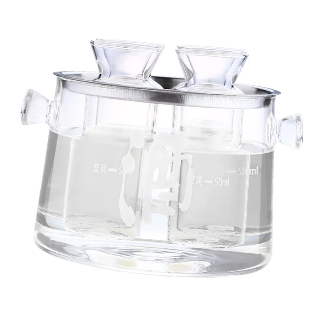 Glass Sake Decanter Bottle 16cmx14.5cmx11.6cm I820912
