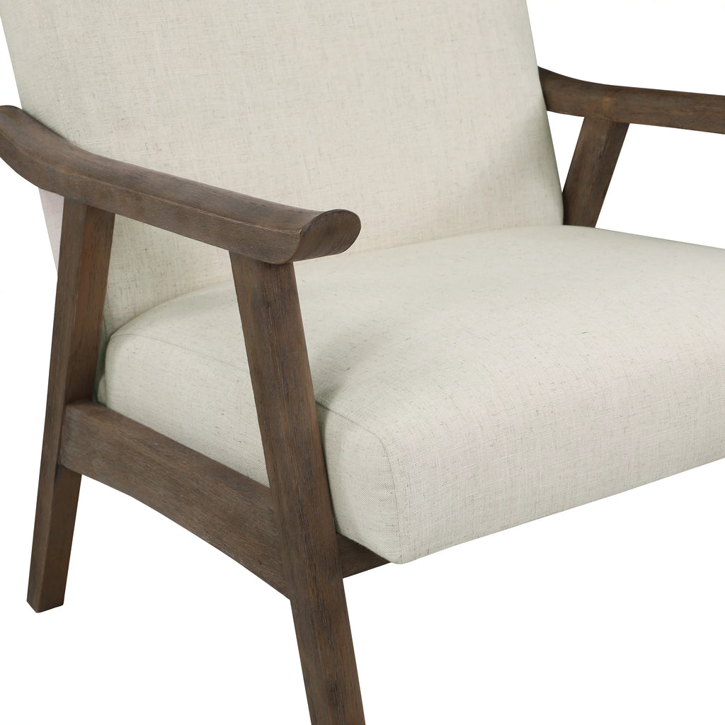 Linen White Fabric Armchair N47459