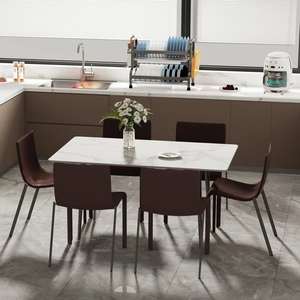 Sintered Stone Dining Table with Metal Legs M772786