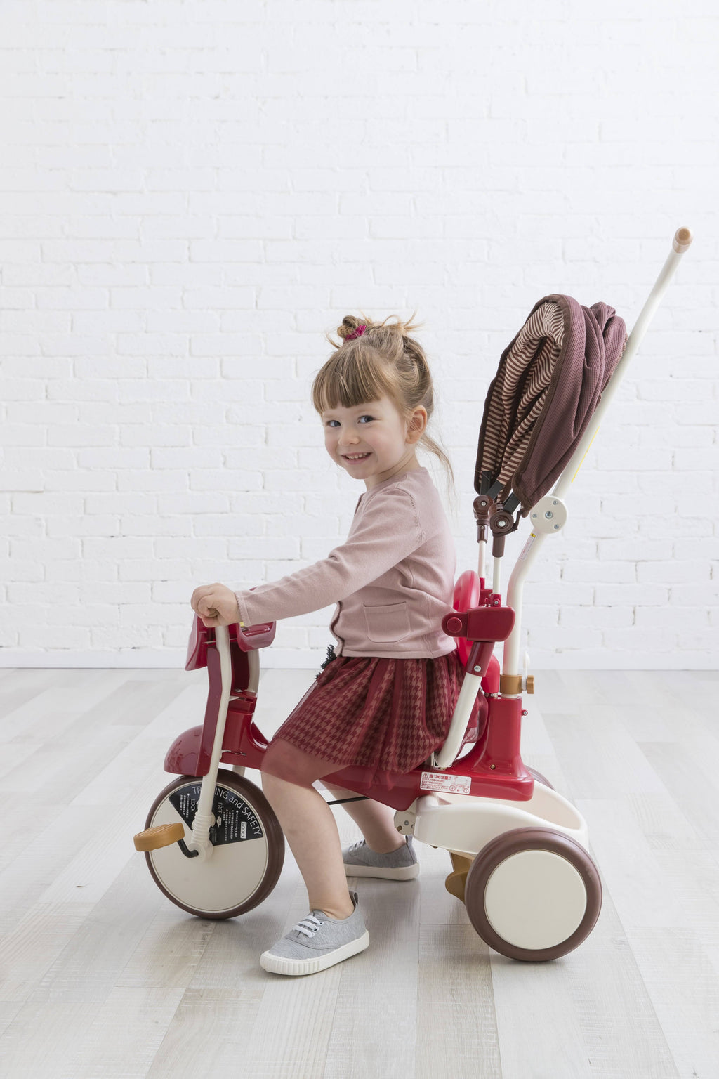 3-in-1 Folding Tricycle with Canopy White B888543