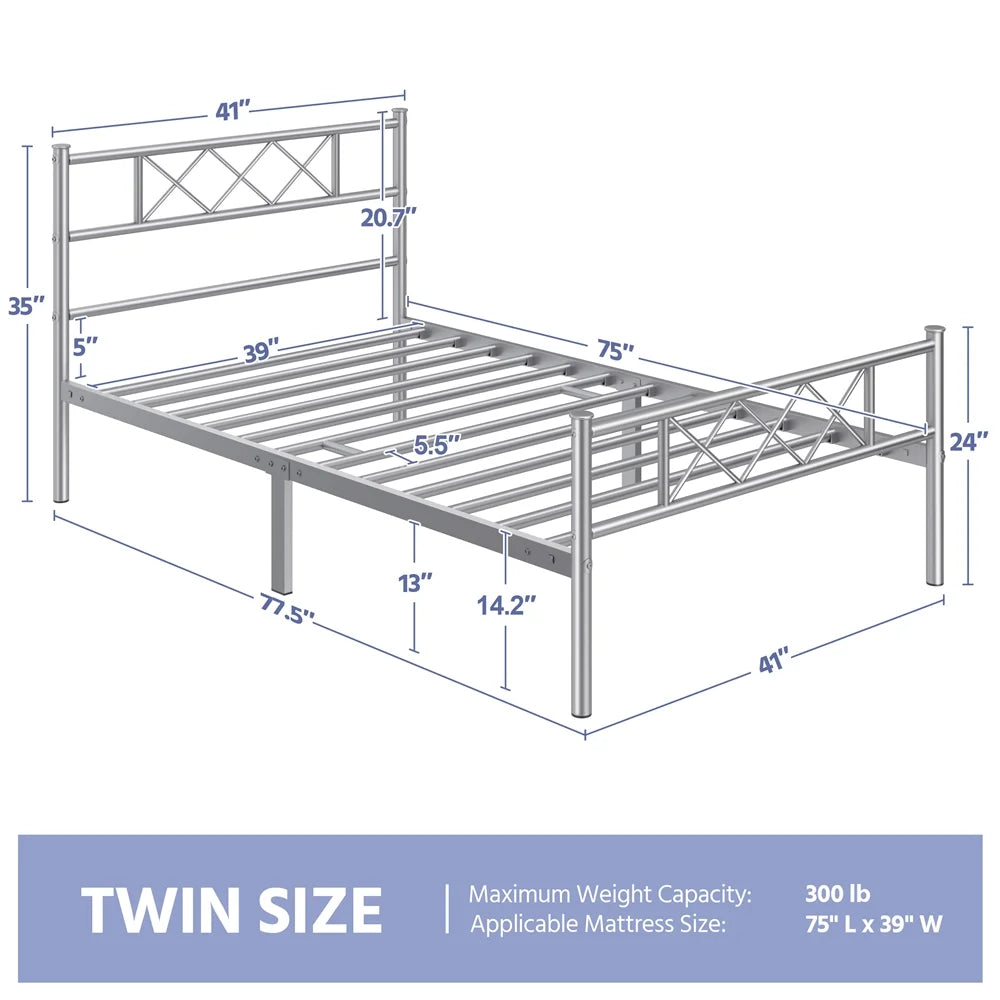 Queen Metal Platform Bed M459063