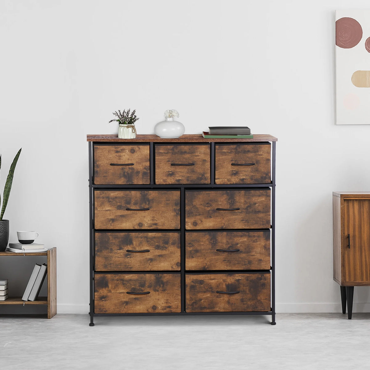 9 Drawer Fabric Storage Dresser W7421