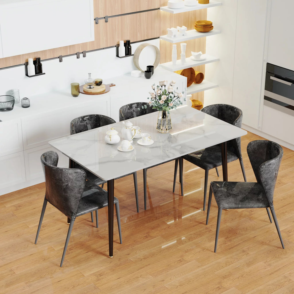 Sintered Stone Dining Table with Metal Legs M772786