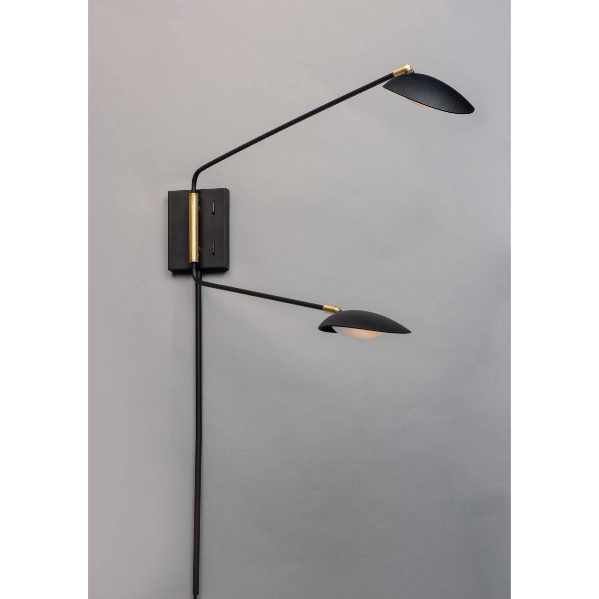 Black Satin Brass LED Wall Sconce O98058