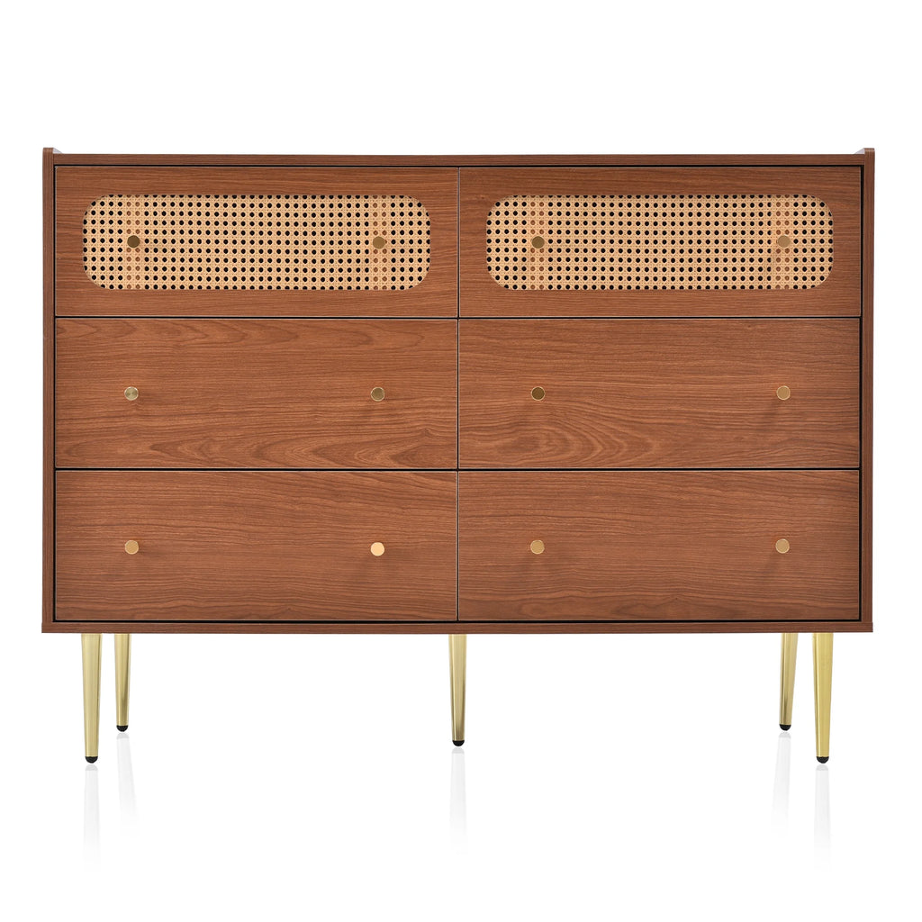 6 Drawer Rattan Dresser F781
