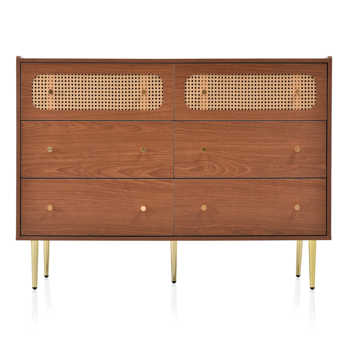 6 Drawer Rattan Dresser F781