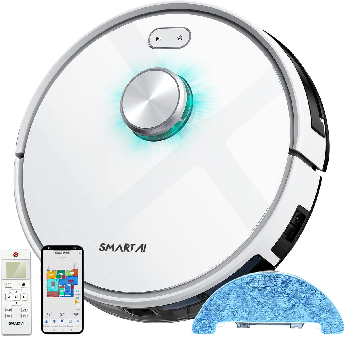3200Pa Lidar Navigation Robot Vacuum and Mop Combo W61531
